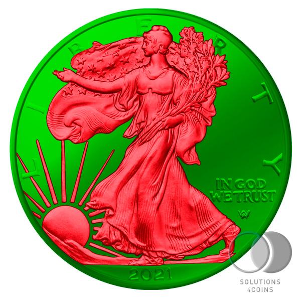 American Eagle Green Red